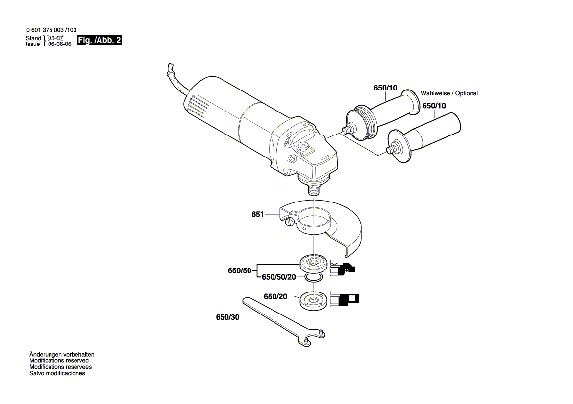 New Genuine Bosch 1619P01781 Power supply cord