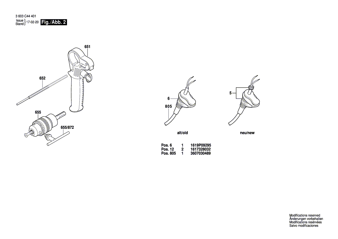 New Genuine Bosch 1619P01785 Switching Element