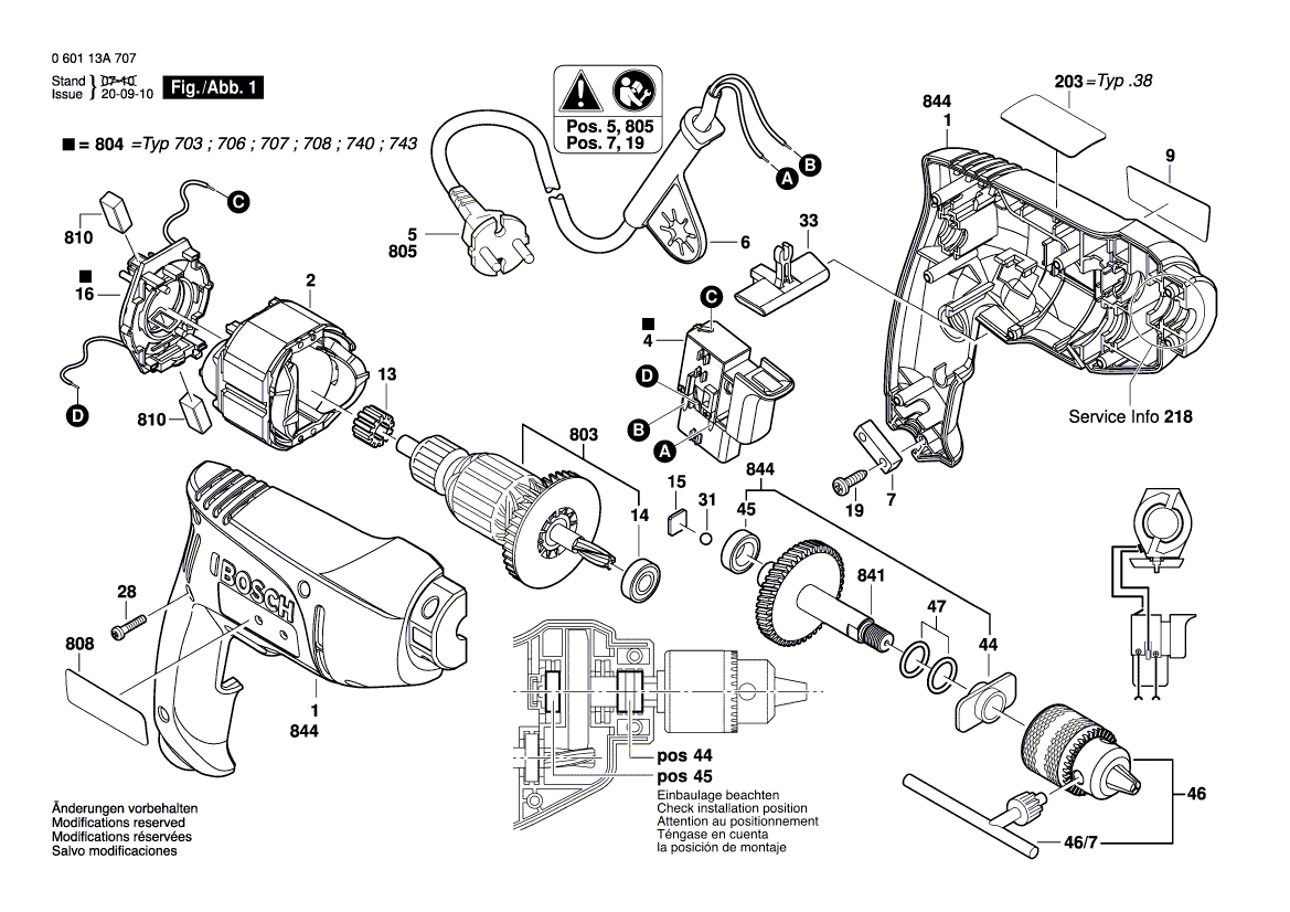 New Genuine Bosch 1619P02319 Switch Set