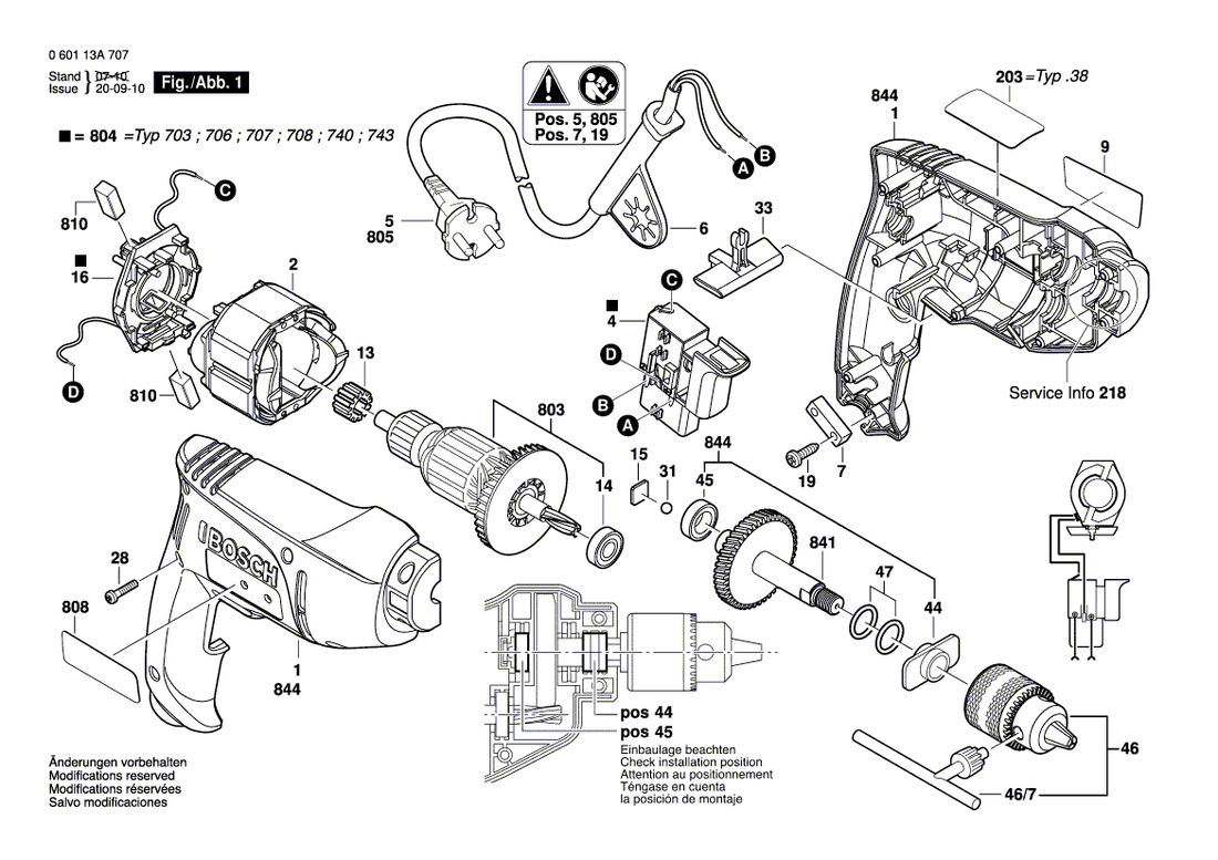 New Genuine Bosch 1619P02319 Switch Set