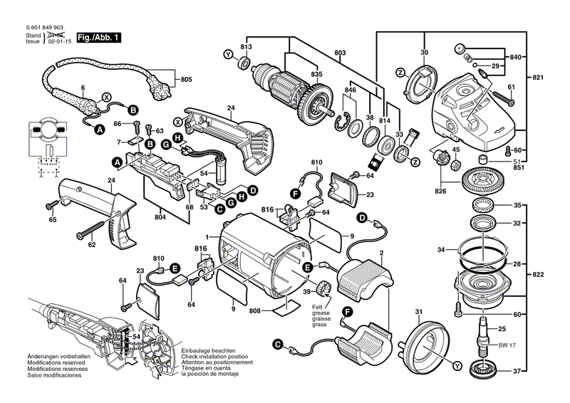 New Genuine Bosch 1619P02775 Bevel Gear Set