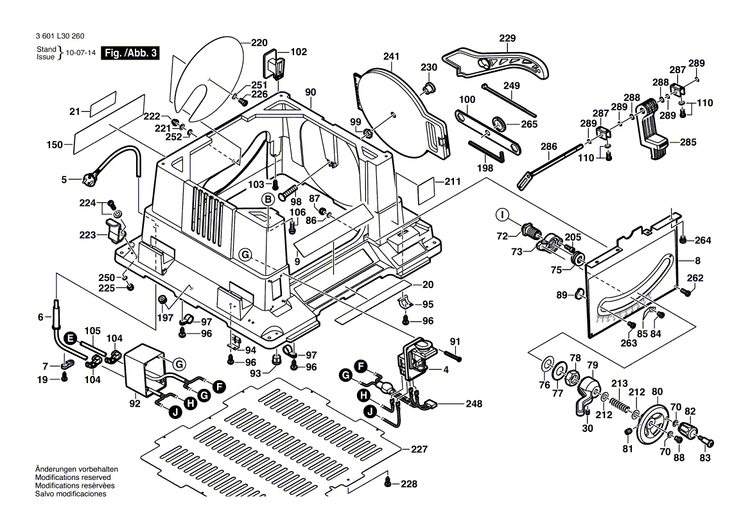 New Genuine Bosch 1619P03470 Table top