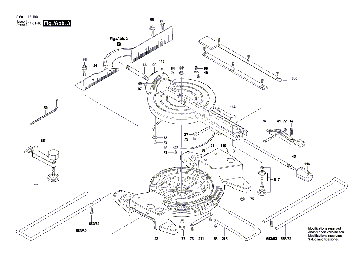 New Genuine Bosch 1619P03569 Toggle