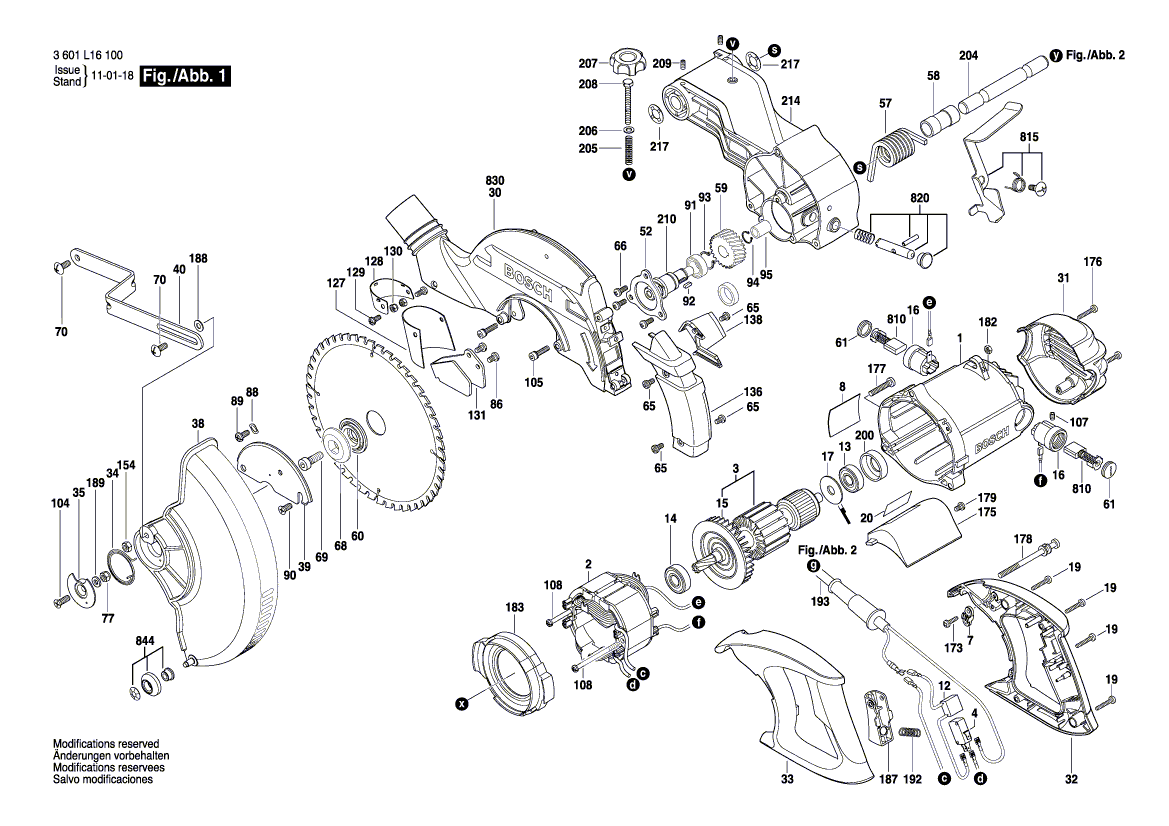 New Genuine Bosch 1619P03569 Toggle