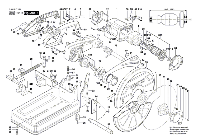 New Genuine Bosch 1619P03825 Screw and washer assembly