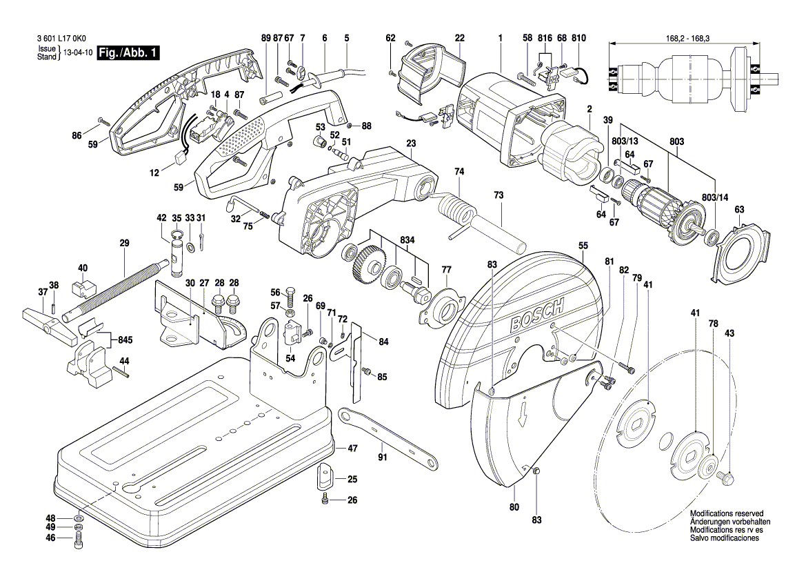 New Genuine Bosch 1619P03889 Switch