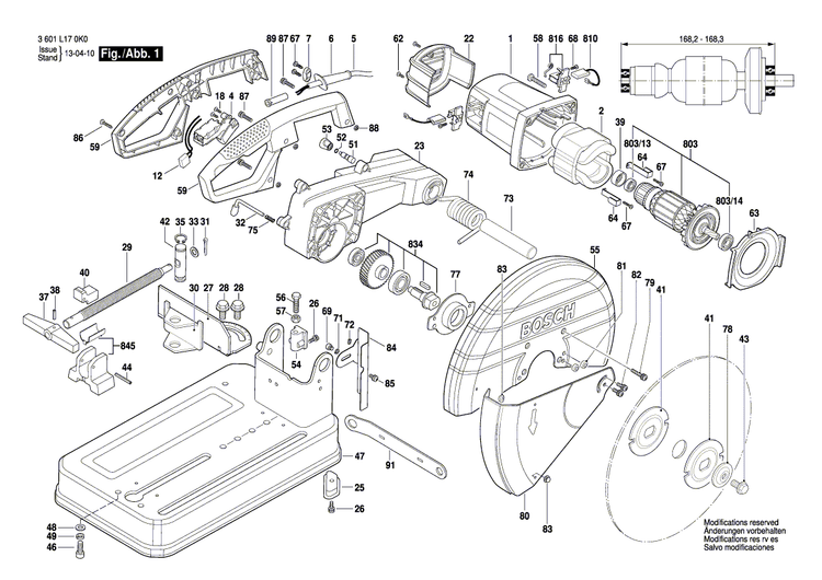 New Genuine Bosch 1619P03889 Switch