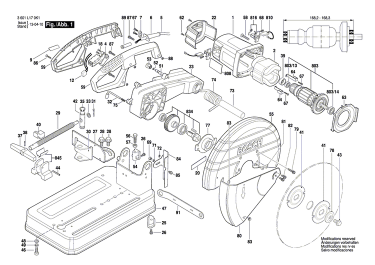New Genuine Bosch 1619P03935 Arm
