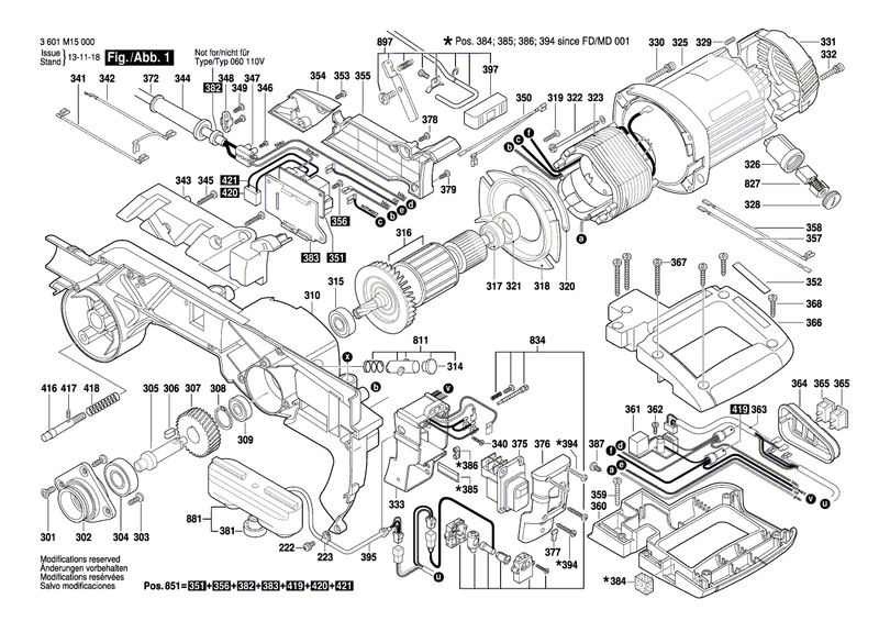 New Genuine Bosch 1619P04103 Air-Deflector Ring