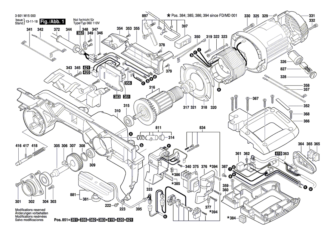 New Genuine Bosch 1619P04117 Control Housing
