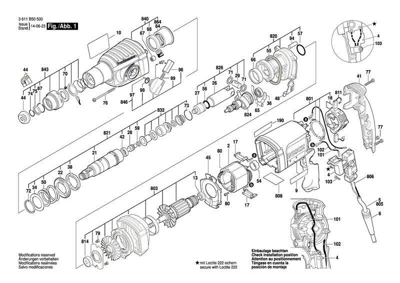 New Genuine Bosch 1619P06200 Lock