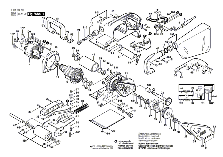 New Genuine Bosch 1619P06526 Warning Label