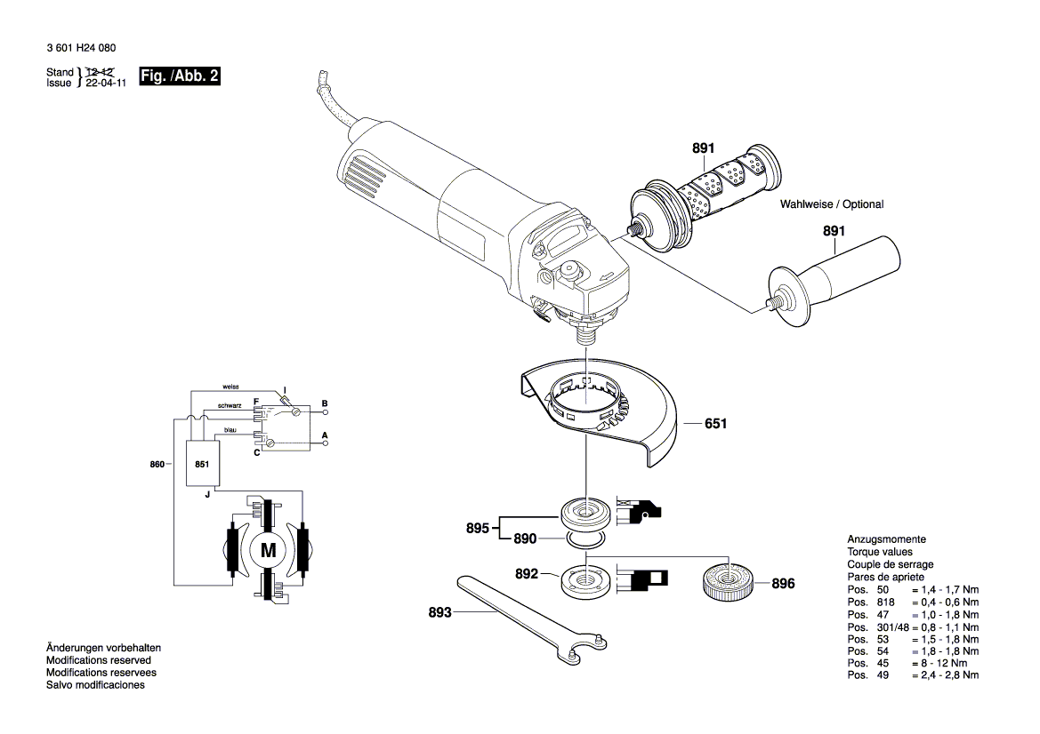 New Genuine Bosch 1619P07040 Manufacturer's nameplate