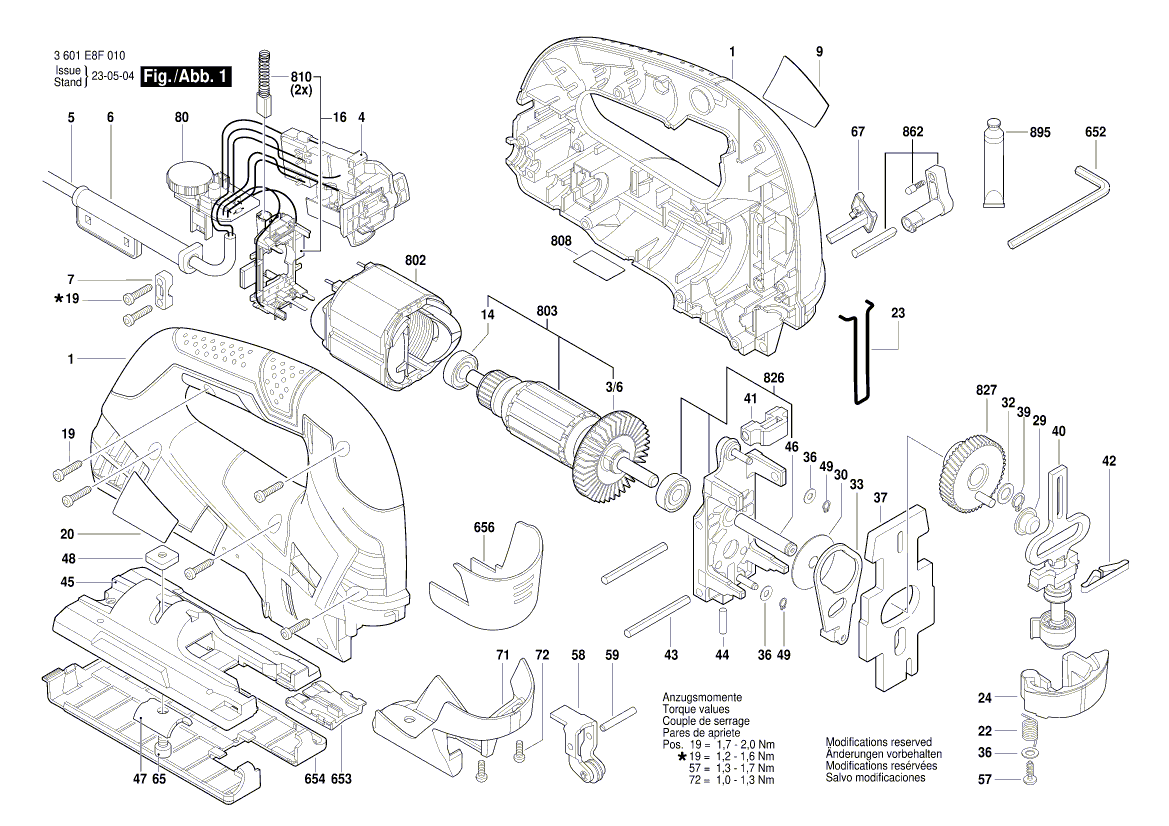 New Genuine Bosch 1619P07134 Manufacturer's nameplate