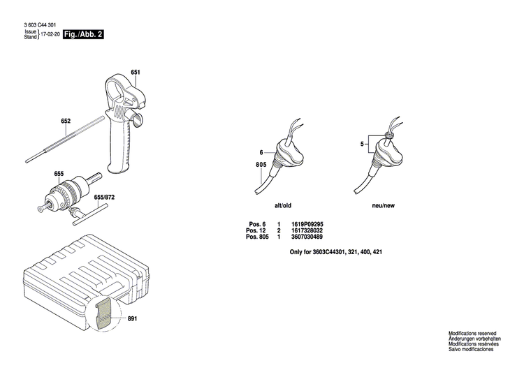 New Genuine Bosch 1619P07469 Manufacturer's nameplate