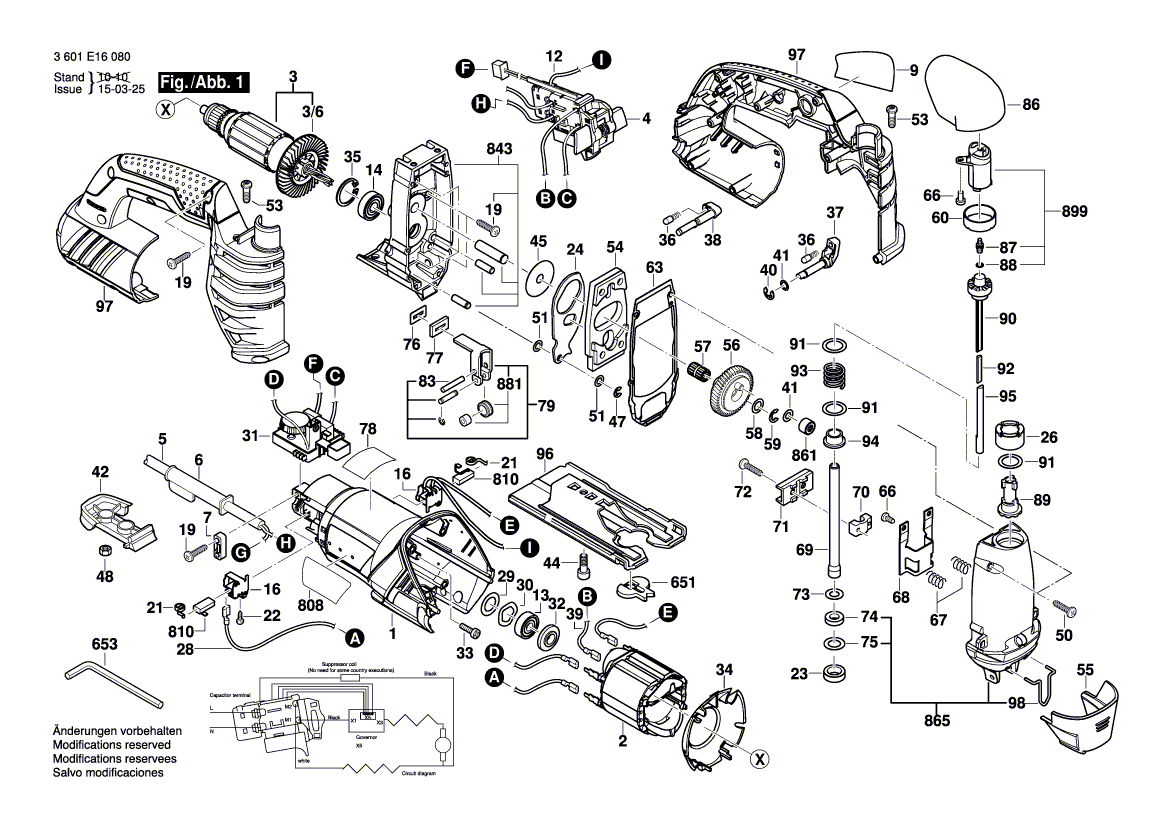New Genuine Bosch 1619P07543 Rotary Handle