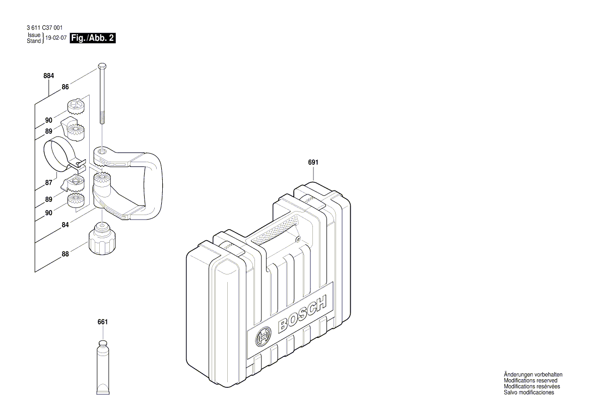 New Genuine Bosch 1619P07801 Clip