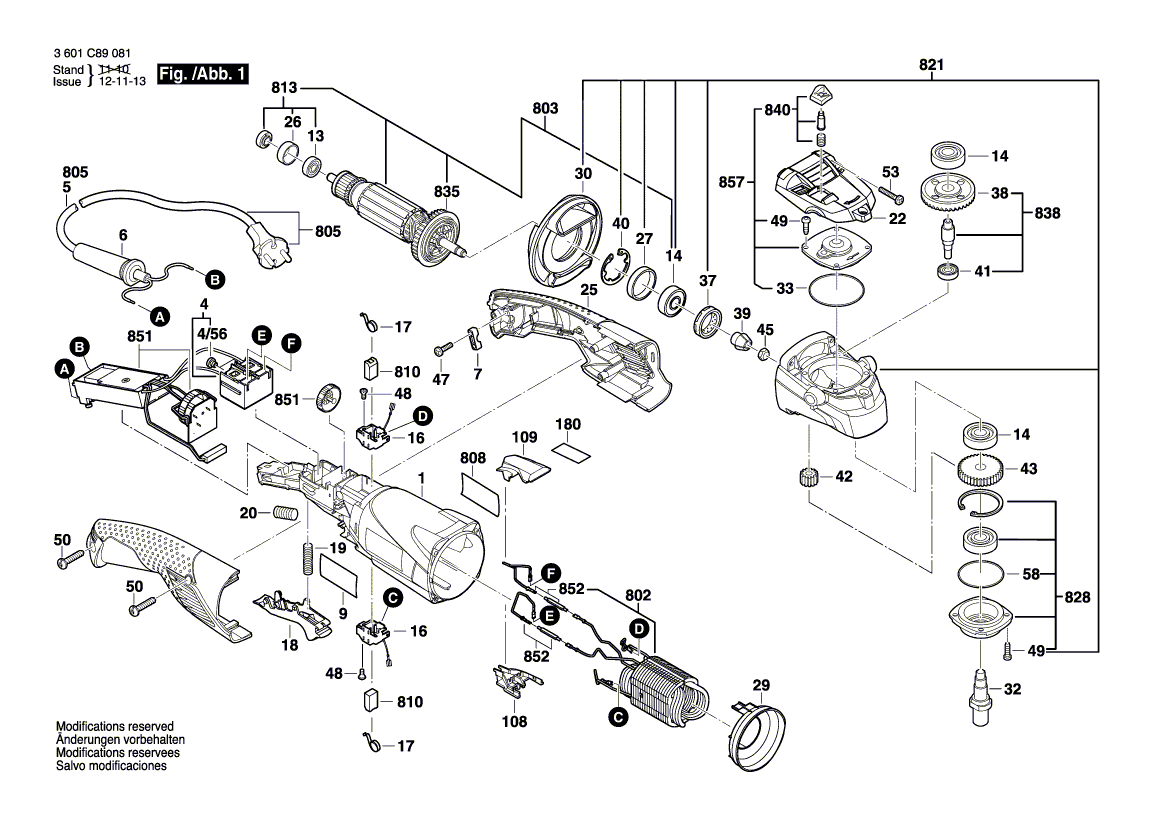 New Genuine Bosch 1619P07931 Nameplate