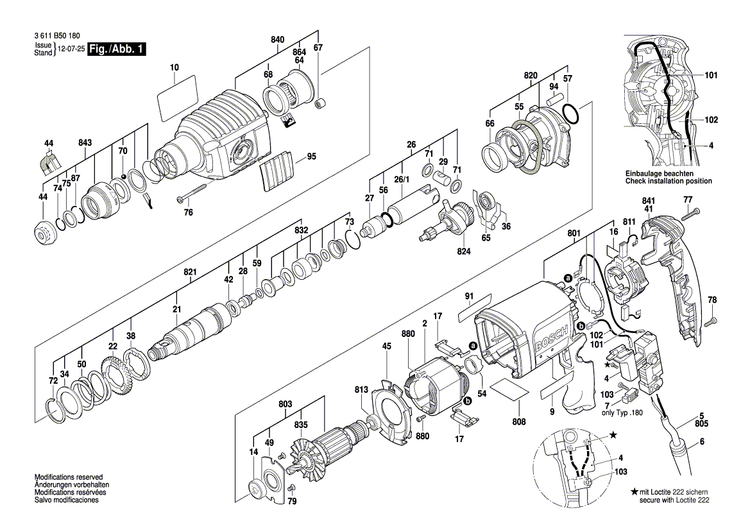 New Genuine Bosch 1619P08934 Connecting Cable