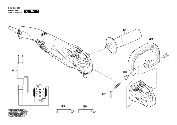 New Genuine Bosch 1619P09608 Switch