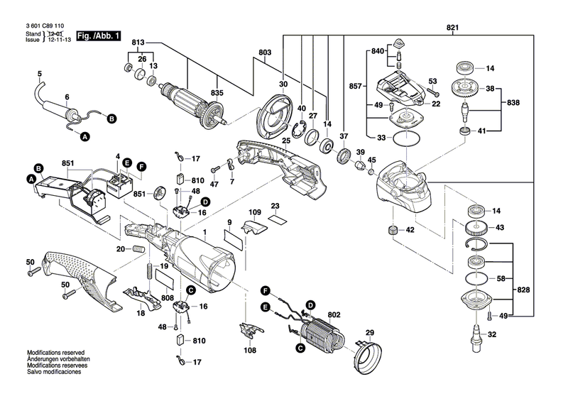 New Genuine Bosch 1619P09608 Switch
