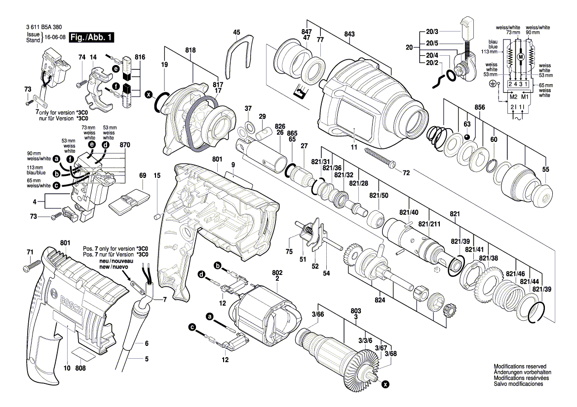 New Genuine Bosch 1619P09620 Gear Housing