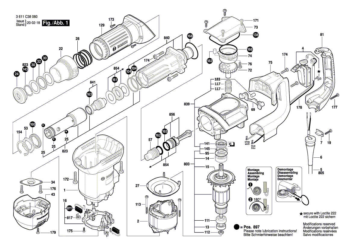 New Genuine Bosch 1619P09706 Wear and Tear Part Set