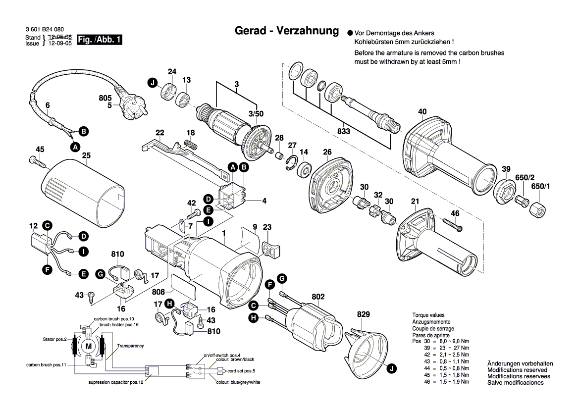 New Genuine Bosch 1619P09833 Field