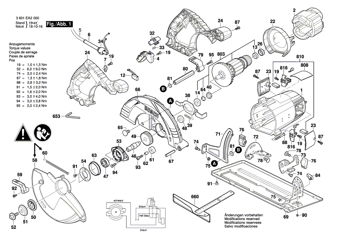 New Genuine Bosch 1619P10229 Hinge