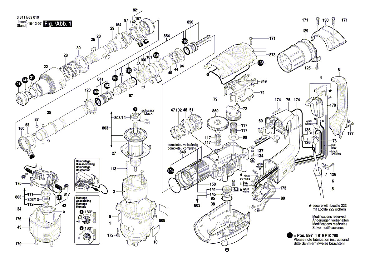 New Genuine Bosch 1619P10521 connecting terminal
