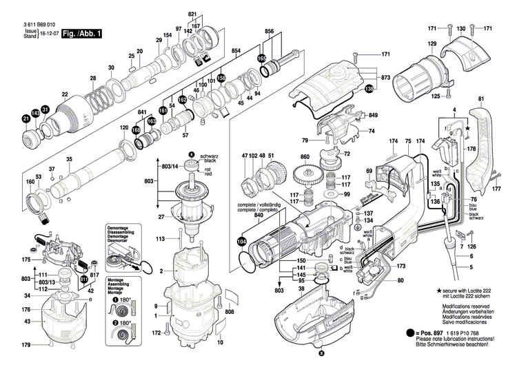 New Genuine Bosch 1619P10521 connecting terminal