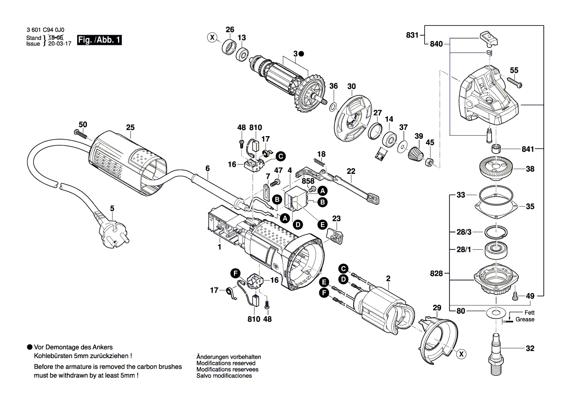 New Genuine Bosch 1619P10958 Motor Housing
