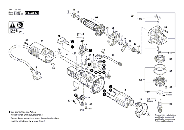 New Genuine Bosch 1619P10970 Air-Deflector Ring