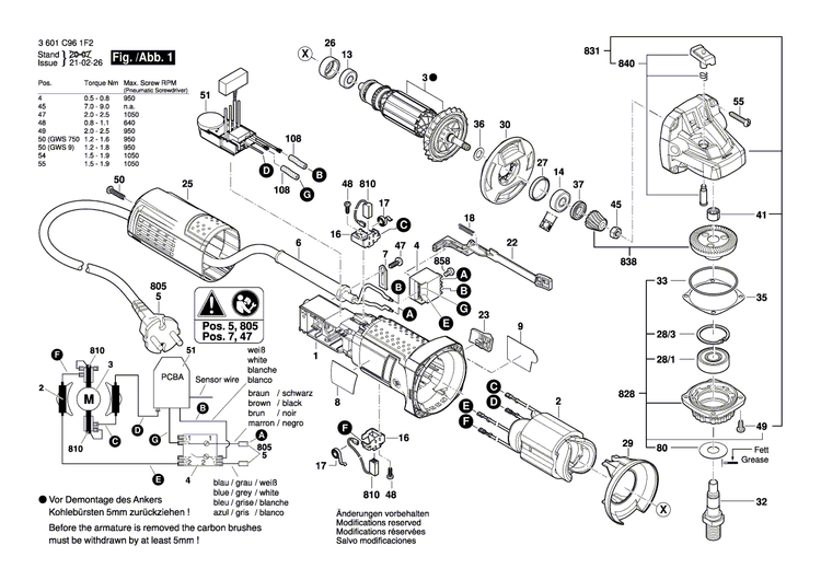 New Genuine Bosch 1619P11122 Gear Housing