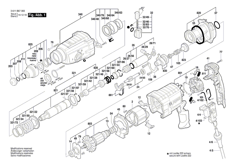 New Genuine Bosch 1619P12113 Armature set