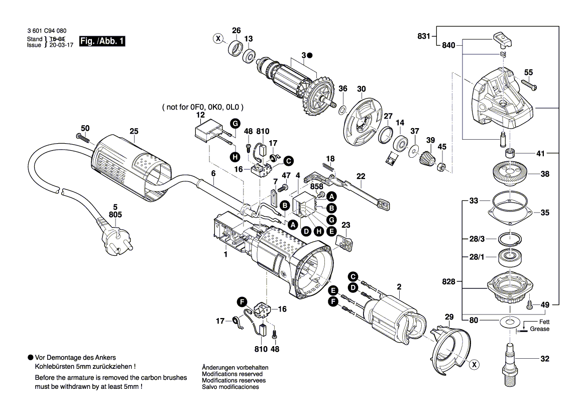 New Genuine Bosch 1619P13541 Switch Button