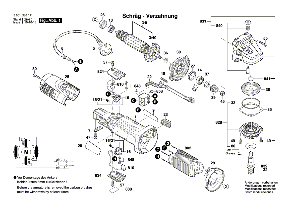New Genuine Bosch 1619P13625 Motor Housing