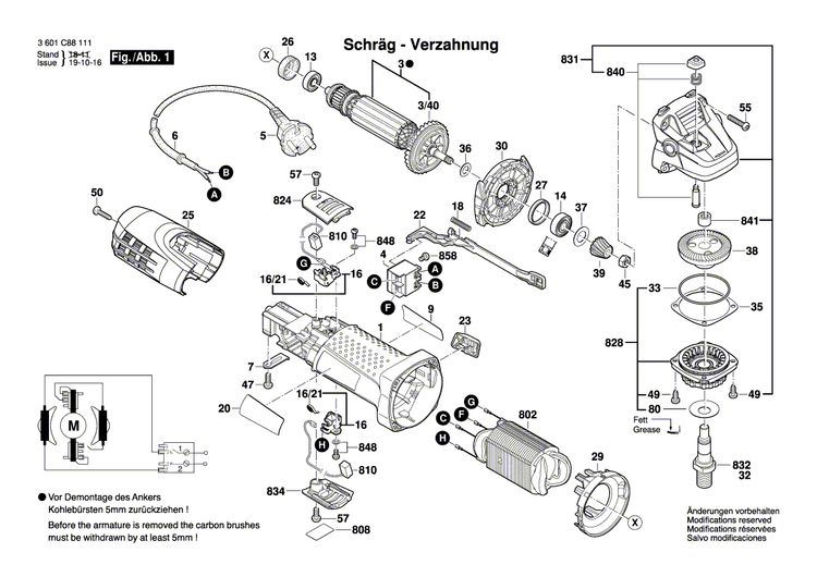 New Genuine Bosch 1619P13625 Motor Housing