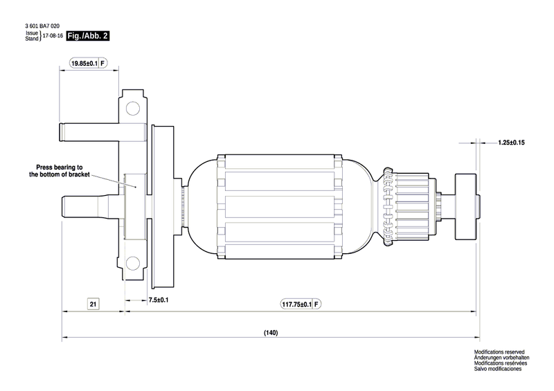 New Genuine Bosch 1619P13750 Field