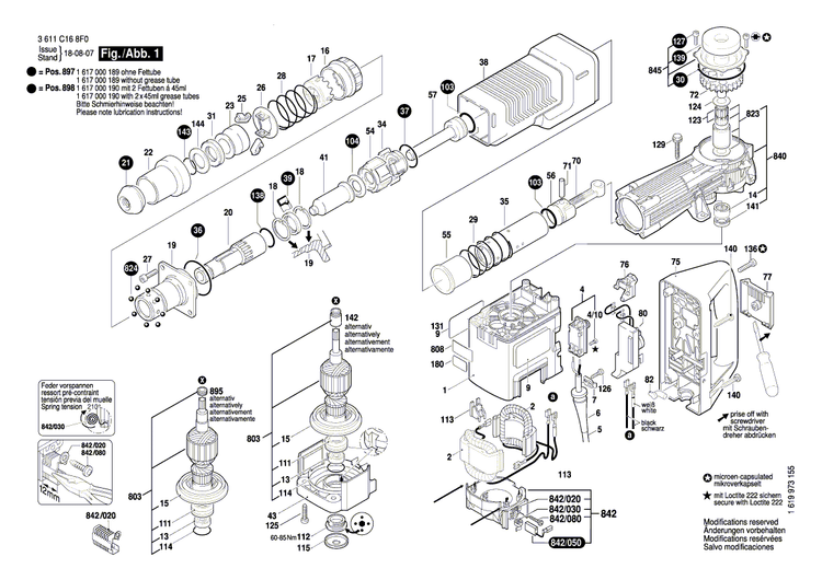 New Genuine Bosch 1619P13964 Toolholder