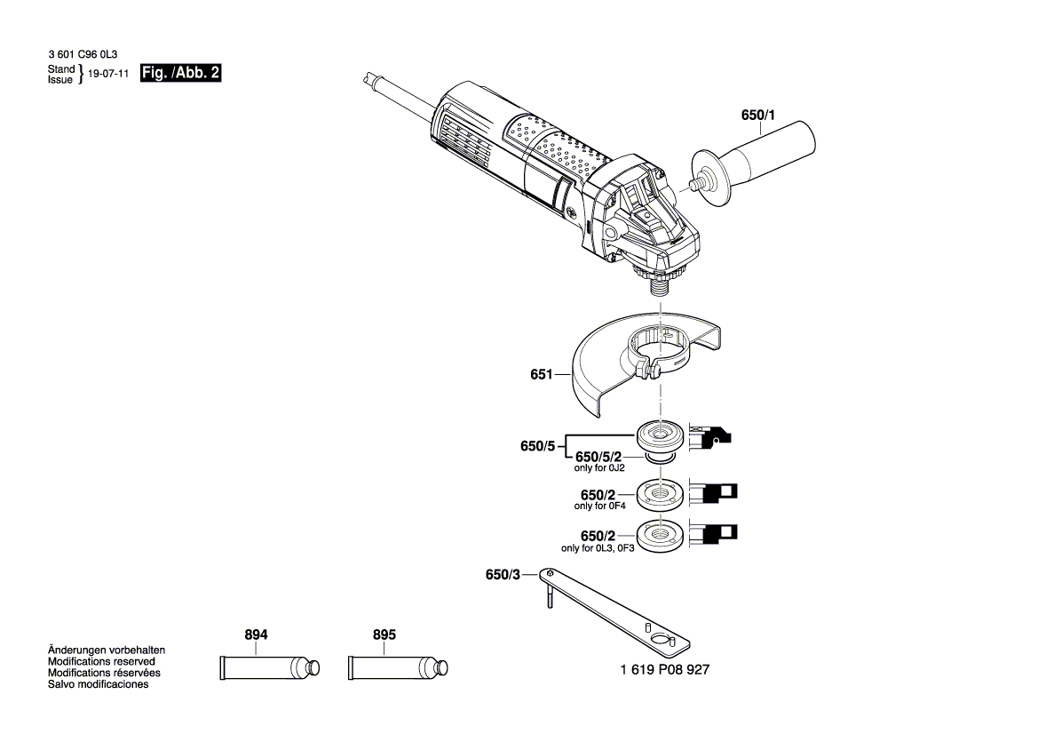 New Genuine Bosch 1619P14564 Manufacturer's nameplate
