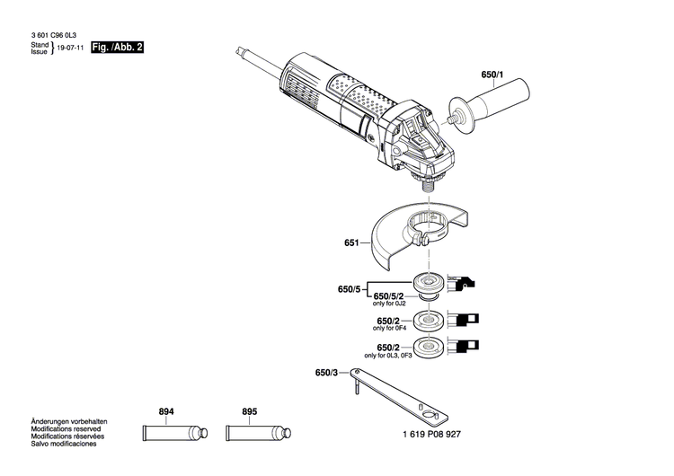 New Genuine Bosch 1619P14564 Manufacturer's nameplate