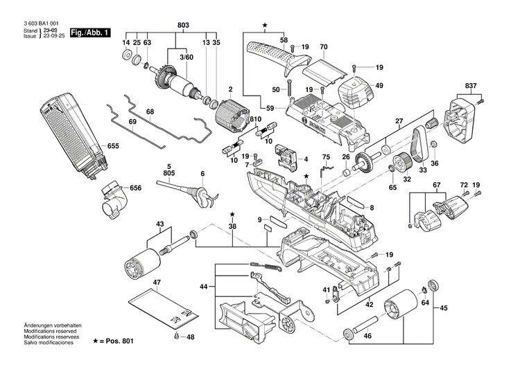 New Genuine Bosch 1619P15125 Nameplate