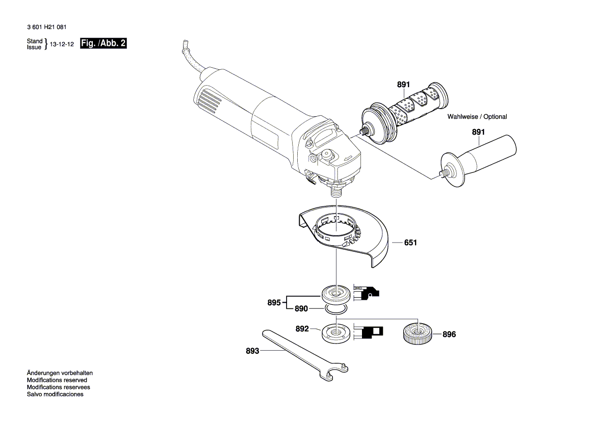 New Genuine Bosch 1619P15212 Grinding Spindle