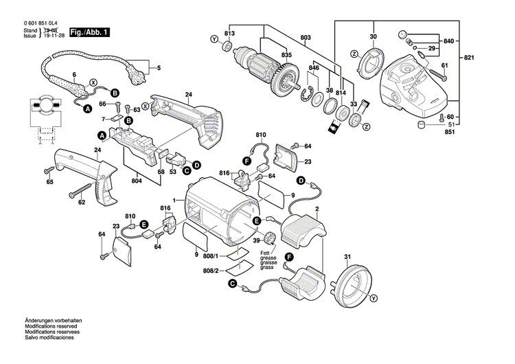 New Genuine Bosch 1619P15297 Grinding Spindle