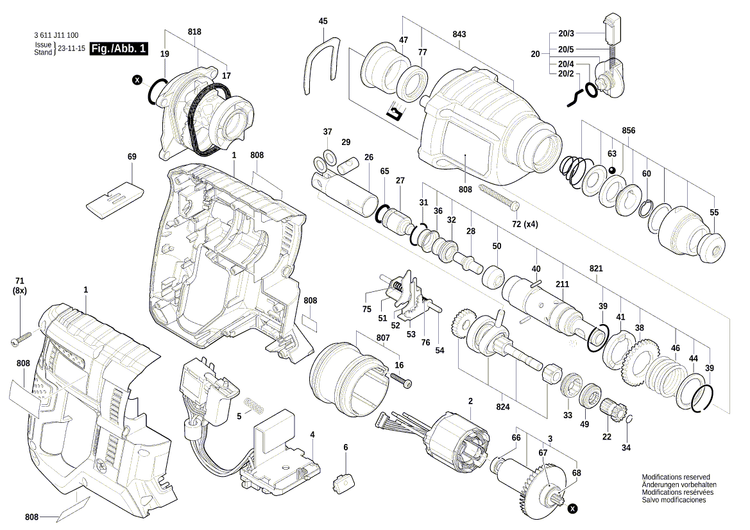 New Genuine Bosch 1619P15614 Motor Housing