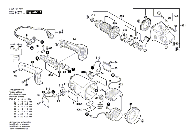 New Genuine Bosch 1619P15645 Bearing Flange