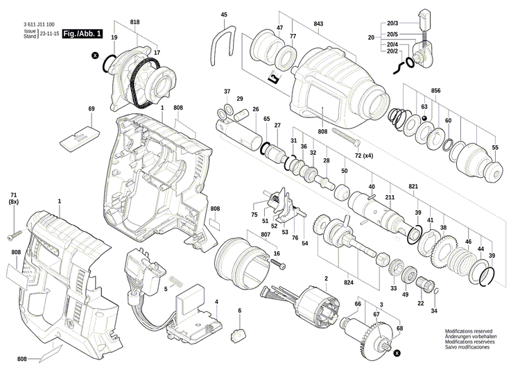 New Genuine Bosch 1619P15678 Gear Housing