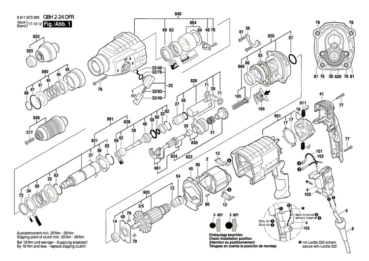 New Genuine Bosch 1619P15694 Ball Bearing