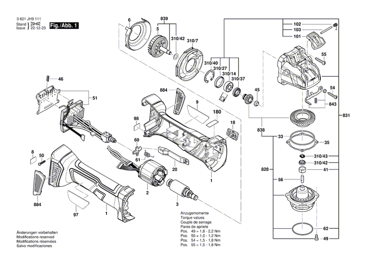 New Genuine Bosch 1619P15795 Reverse-Transfer Lever